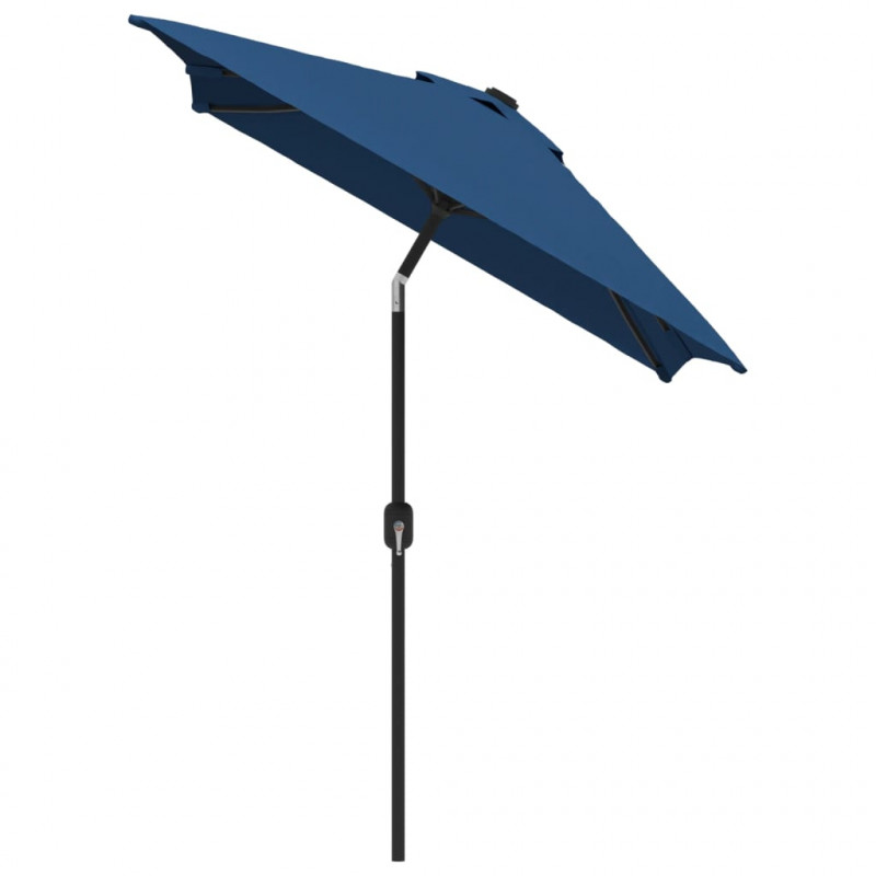 Parasol ogrodowy na metalowym słupku, 300x200 cm, lazurowy
