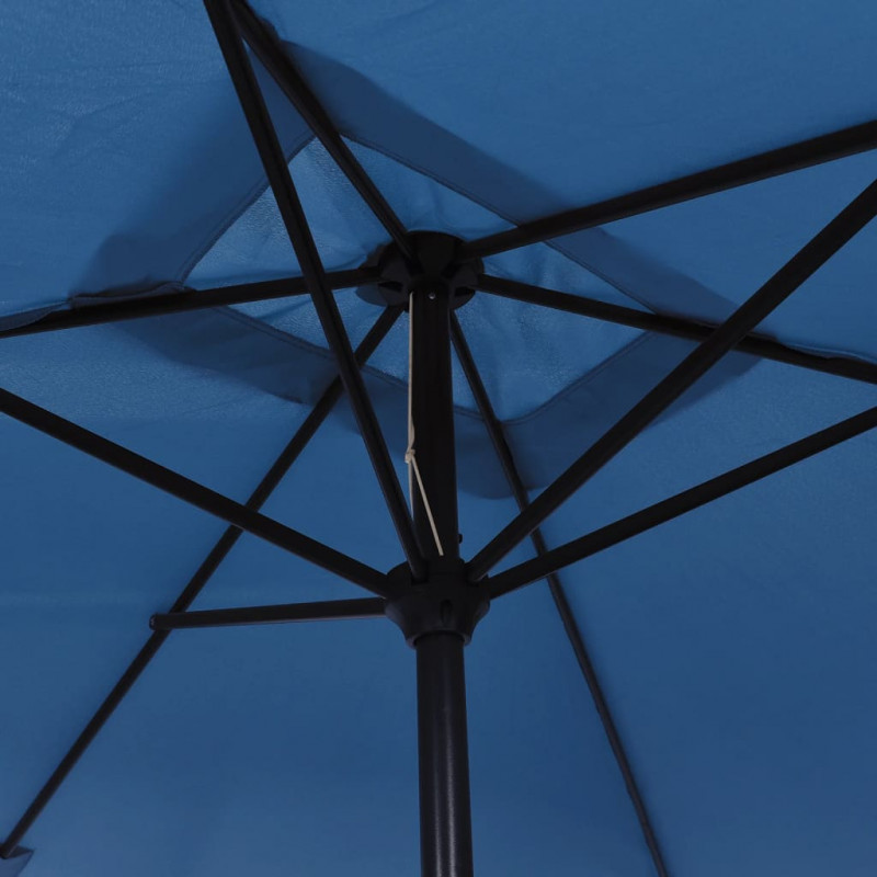 Parasol ogrodowy na metalowym słupku, 300x200 cm, lazurowy
