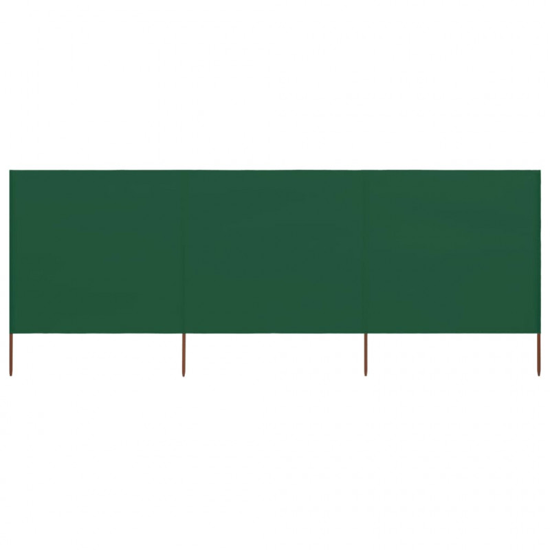Parawan 3-skrzydłowy z tkaniny, 400x80 cm, zielony