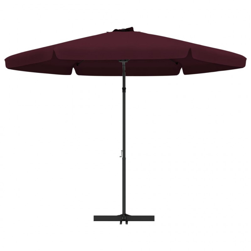 Parasol ogrodowy na stalowym słupku, 300 cm, bordowy