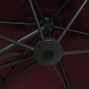 Parasol ogrodowy na stalowym słupku, 300 cm, bordowy