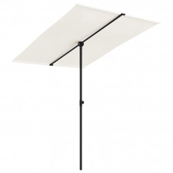 Parasol ogrodowy na aluminiowym słupku, 2x1,5 m, piaskowy