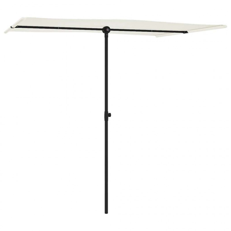Parasol ogrodowy na aluminiowym słupku, 2x1,5 m, piaskowy