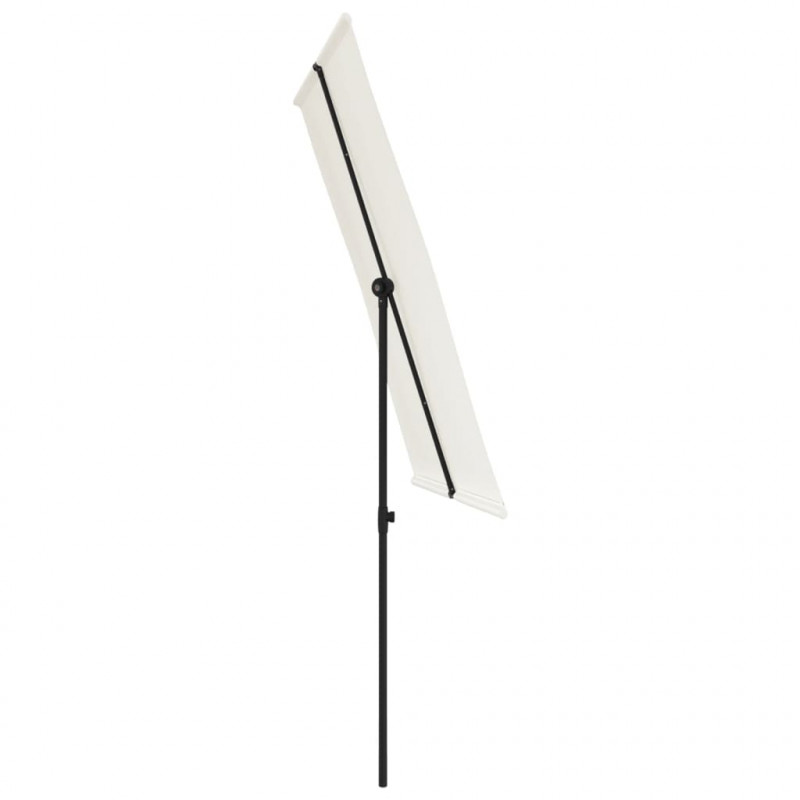 Parasol ogrodowy na aluminiowym słupku, 2x1,5 m, piaskowy