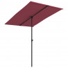 Parasol ogrodowy na aluminiowym słupku, 2x1,5 m, bordowy