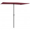Parasol ogrodowy na aluminiowym słupku, 2x1,5 m, bordowy