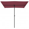 Parasol ogrodowy na aluminiowym słupku, 2x1,5 m, bordowy