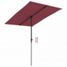 Parasol ogrodowy na aluminiowym słupku, 2x1,5 m, bordowy