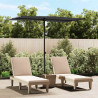 Parasol ogrodowy na aluminiowym słupku, 2x1,5 m, czarny