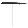 Parasol ogrodowy na aluminiowym słupku, 2x1,5 m, czarny