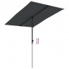 Parasol ogrodowy na aluminiowym słupku, 2x1,5 m, czarny