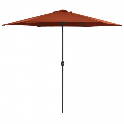 Parasol ogrodowy na aluminiowym słupku, 270x246 cm, terakota