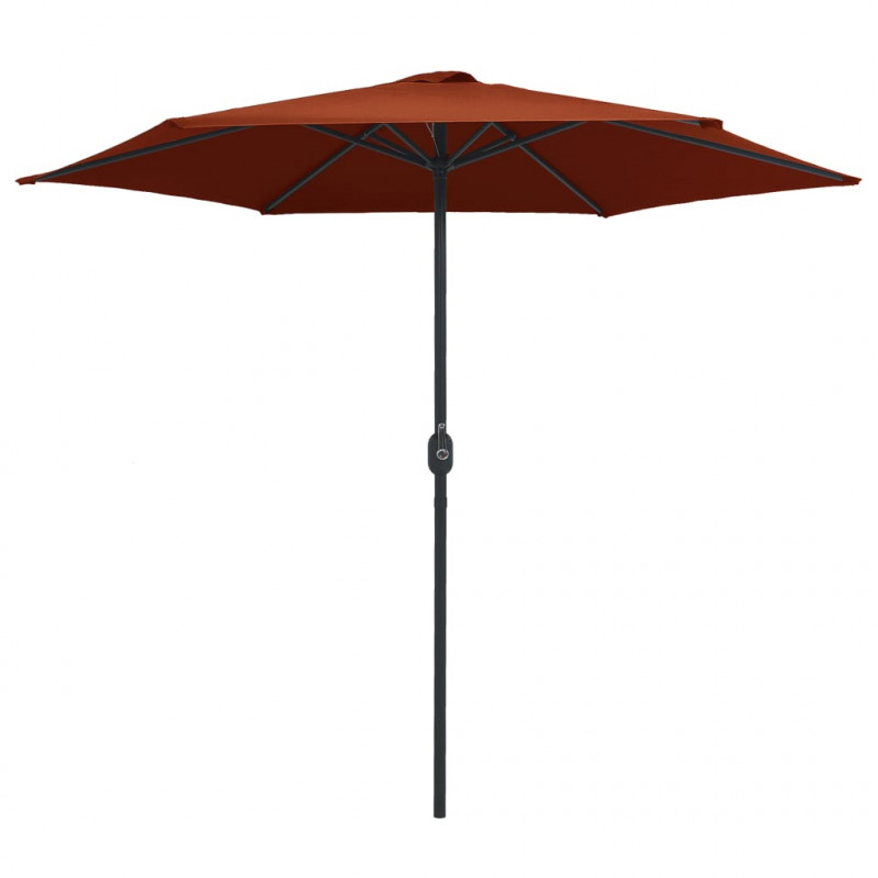 Parasol ogrodowy na aluminiowym słupku, 270x246 cm, terakota