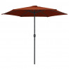 Parasol ogrodowy na aluminiowym słupku, 270x246 cm, terakota