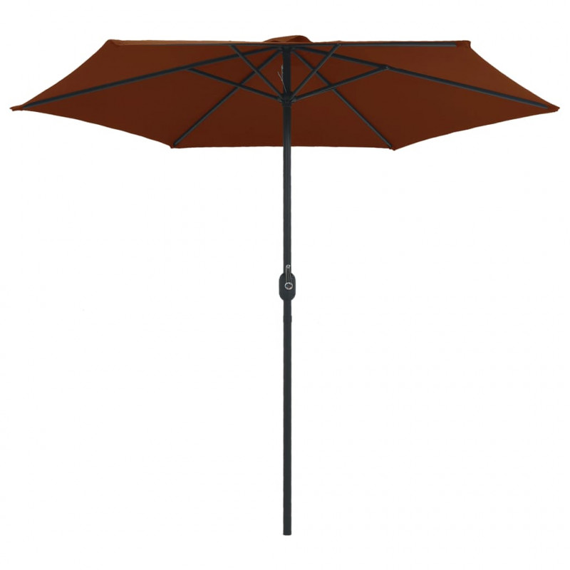Parasol ogrodowy na aluminiowym słupku, 270x246 cm, terakota