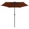 Parasol ogrodowy na aluminiowym słupku, 270x246 cm, terakota