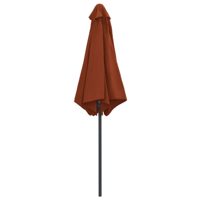 Parasol ogrodowy na aluminiowym słupku, 270x246 cm, terakota