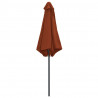 Parasol ogrodowy na aluminiowym słupku, 270x246 cm, terakota