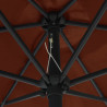 Parasol ogrodowy na aluminiowym słupku, 270x246 cm, terakota