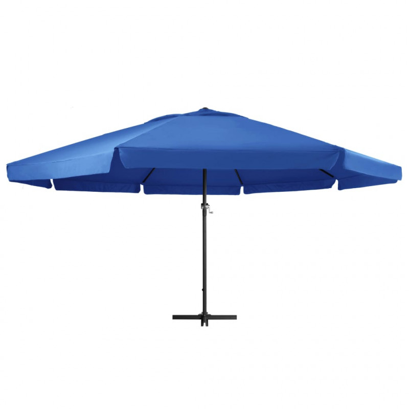 Parasol ogrodowy na aluminiowym słupku, 600 cm, niebieski