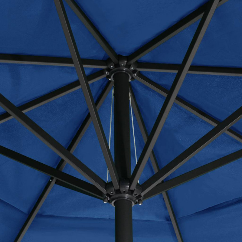 Parasol ogrodowy na aluminiowym słupku, 600 cm, niebieski