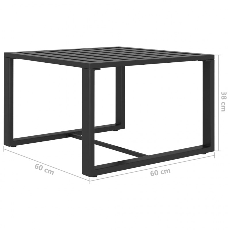 Stolik kawowy, aluminium, antracytowy