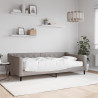 Sofa z materacem do spania, kolor taupe, 100x200 cm, tkanina