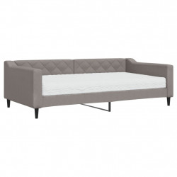 Sofa z materacem do spania, kolor taupe, 100x200 cm, tkanina