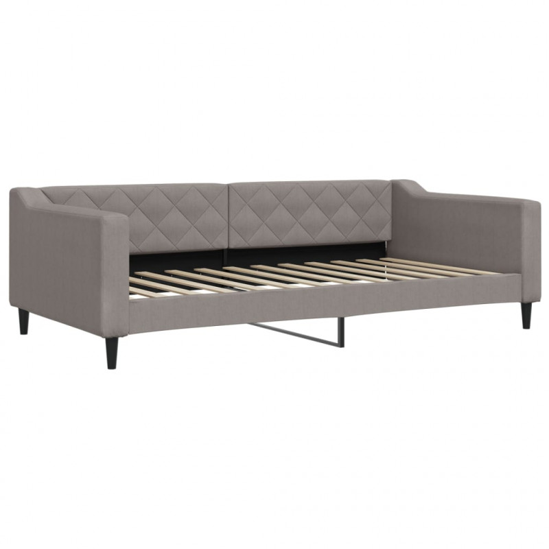 Sofa z materacem do spania, kolor taupe, 100x200 cm, tkanina