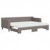 Sofa rozsuwana z materacami, kolor taupe, 80x200 cm, tkanina