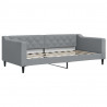 Sofa rozsuwana z szufladami, jasnoszara, 80x200 cm, tkanina