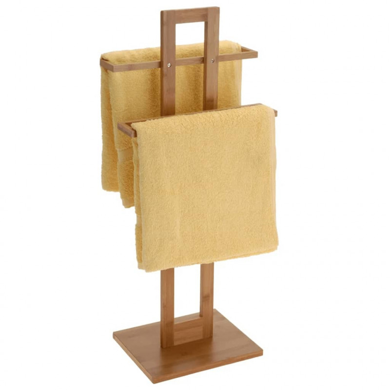Bathroom Solutions Wieszak na ręczniki, bambusowy, 38x32,5x70 cm