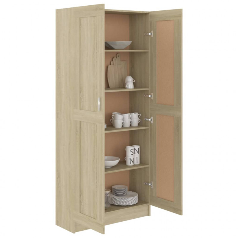 Szafka, dąb sonoma, 82,5x30,5x185,5 cm, materiał drewnopochodny