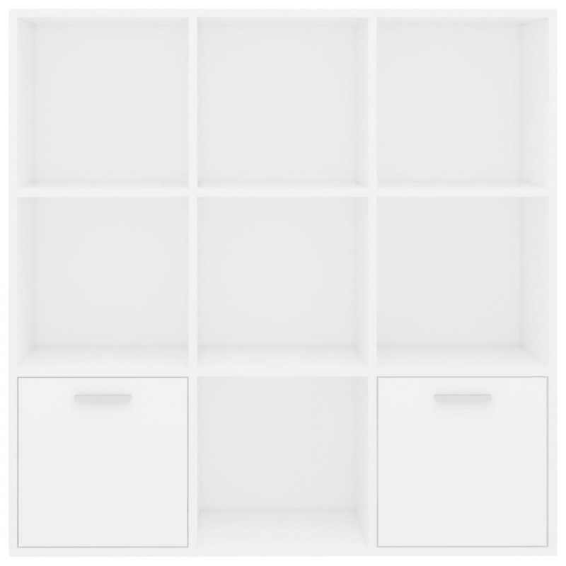 Regał na książki, biały, 98x30x98 cm, materiał drewnopochodny