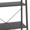 Regał drabina z 3 półkami, czarny, 56x35x108 cm