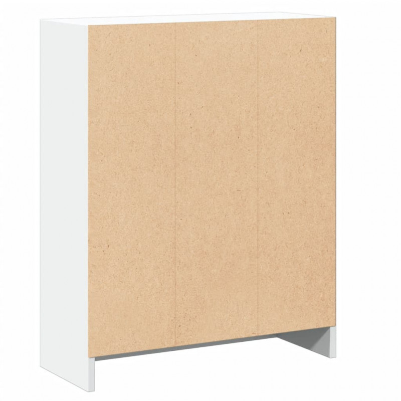 Szafka na książki, biała 60x24x76 cm, materiał drewnopochodny
