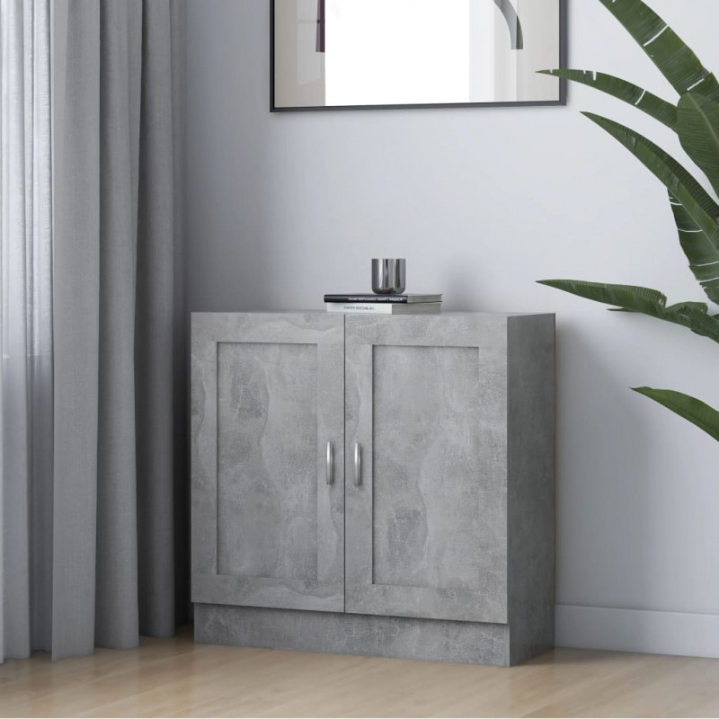 Szafka, szarość betonu 82,5x30,5x80 cm, materiał drewnopochodny
