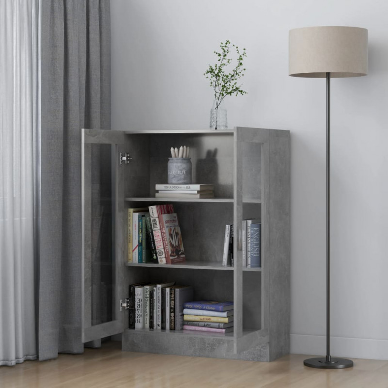 Witryna, szarość betonu, 82,5x30,5x115 cm