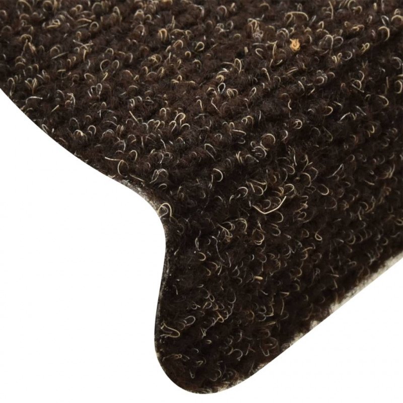 Samoprzylepne nakładki na schody, 5 szt., brązowe, 65x21x4 cm