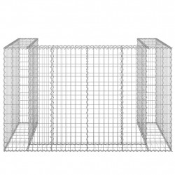 Gabionowa osłona do koszy na śmieci, stal, 180x100x110 cm