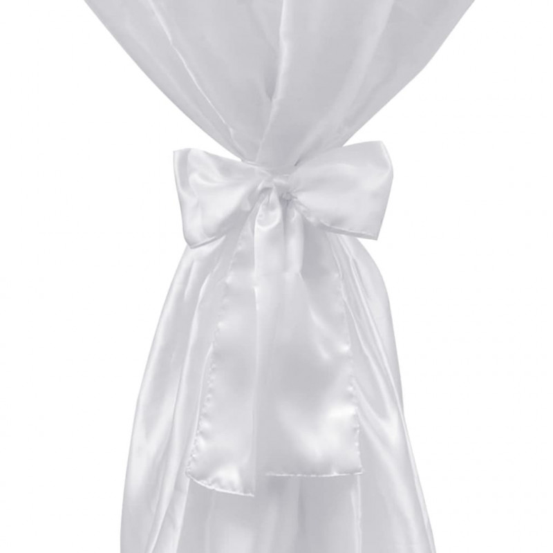 Biały obrus ze wstążką, 70 cm, 2 sztuki