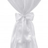 Biały obrus ze wstążką, 70 cm, 2 sztuki