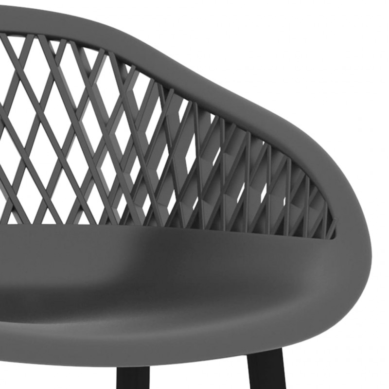 Krzesła barowe, 4 szt., szare