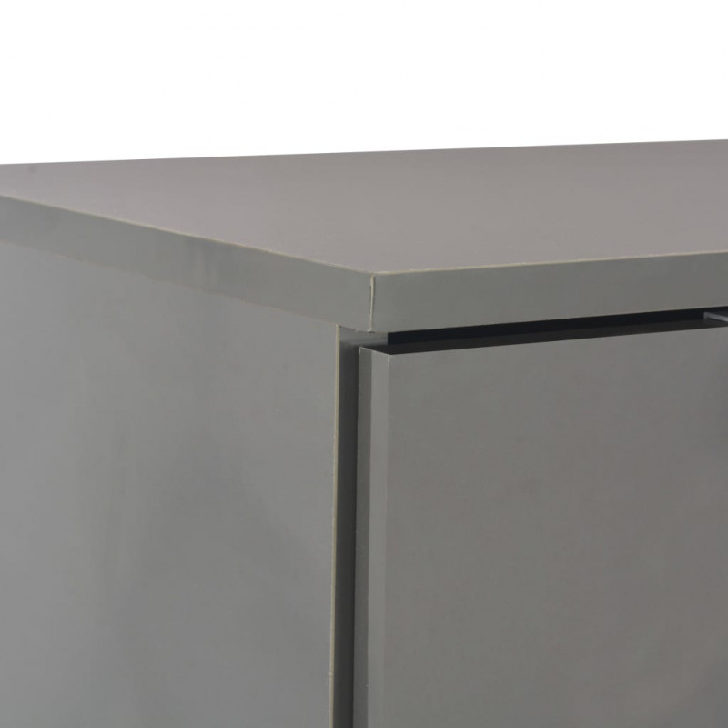 Komoda na wysoki połysk, szara, 107x35x80,5 cm