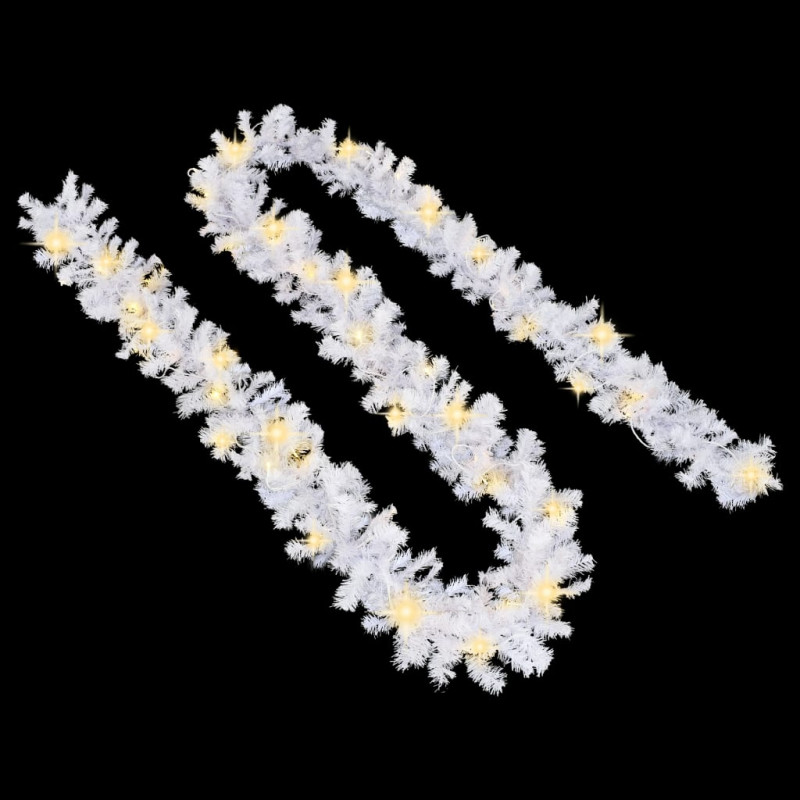 Świąteczna girlanda z lampkami LED, 20 m, biała