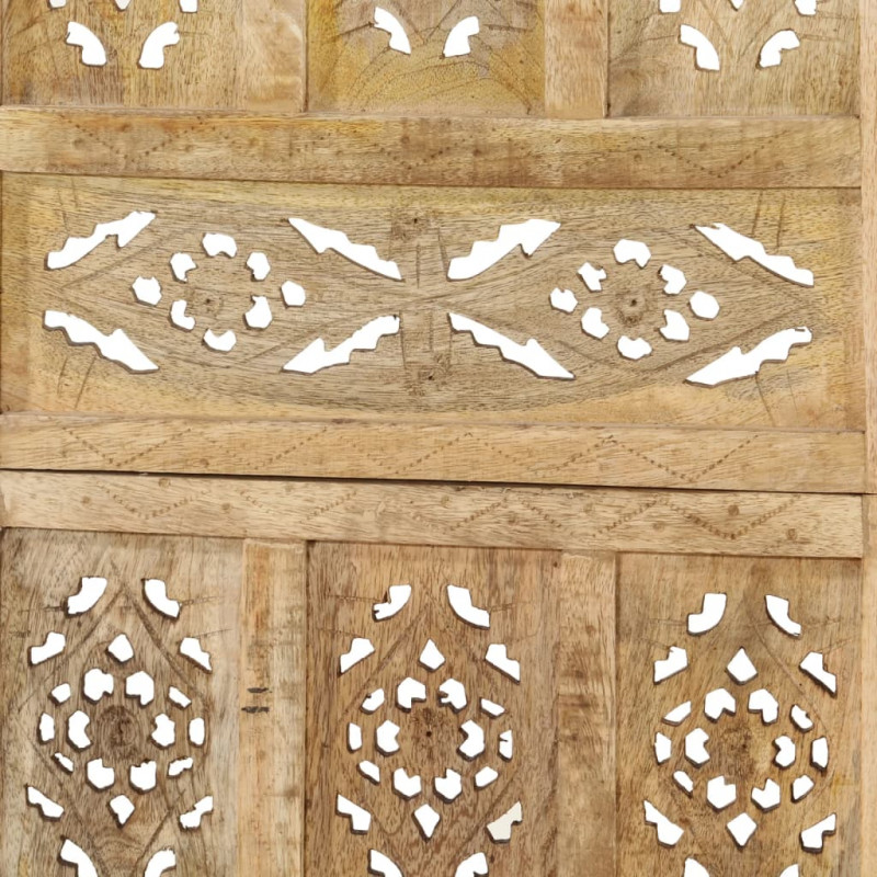 Parawan 5-panelowy, ręcznie rzeźbiony, 200x165 cm, drewno mango