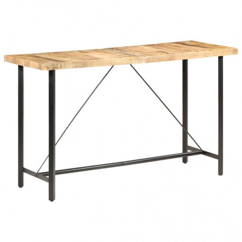 Stolik barowy, 180x70x107 cm, surowe drewno mango
