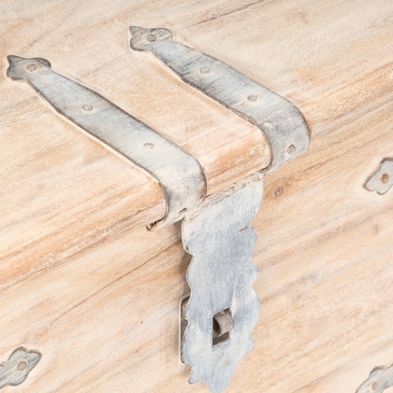 Skrzynia, 40x40x40 cm, lite drewno akacjowe