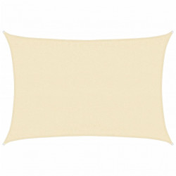 Żagiel przeciwsłoneczny, 160 g/m², kremowy, 3,5x5 m, HDPE