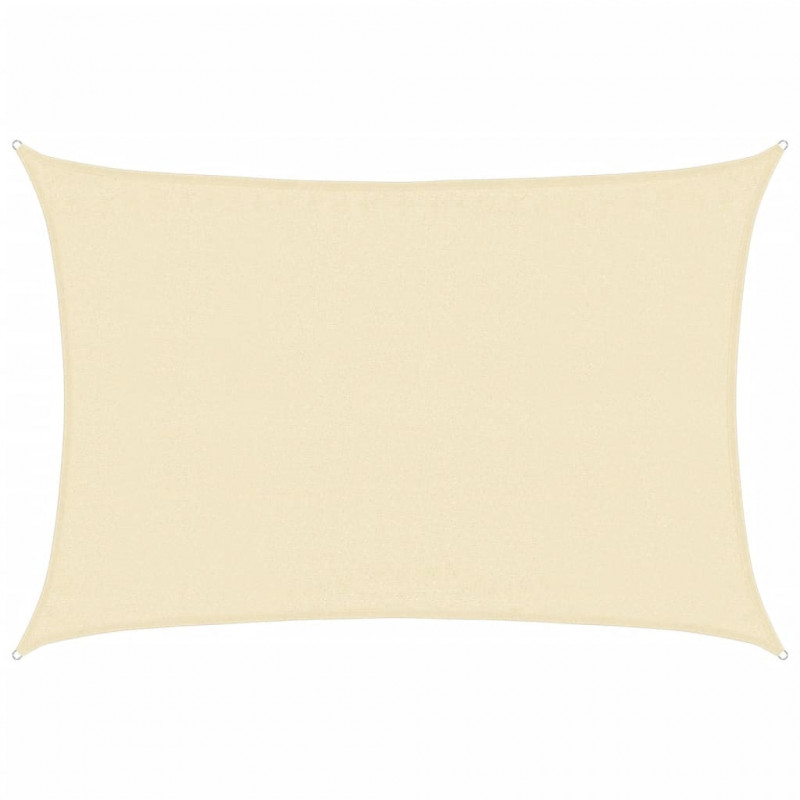 Żagiel przeciwsłoneczny, 160 g/m², kremowy, 3,5x5 m, HDPE